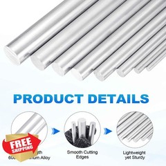 Meccanixity 10 Pcs 6061 Aluminum Rod 3.5mm Dia 14″ Lathe Bar Stock