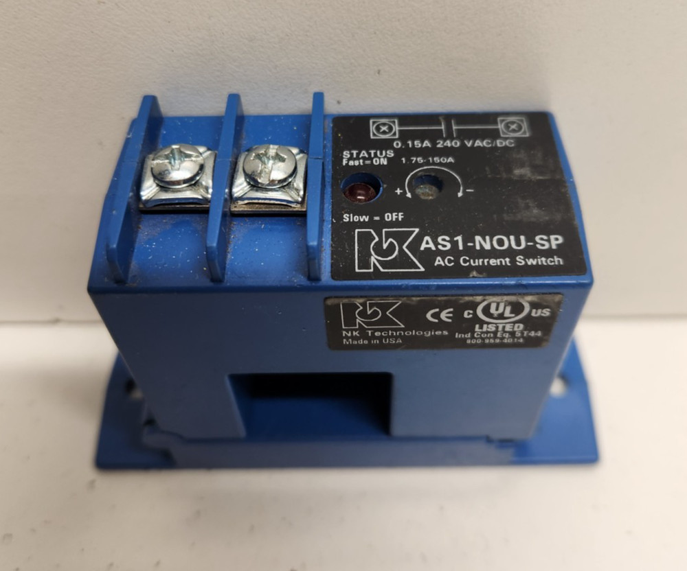 GUARANTEED! NK TECHNOLOGIES 1.75-150A CURRENT SWITCH AS1-NOU-SP