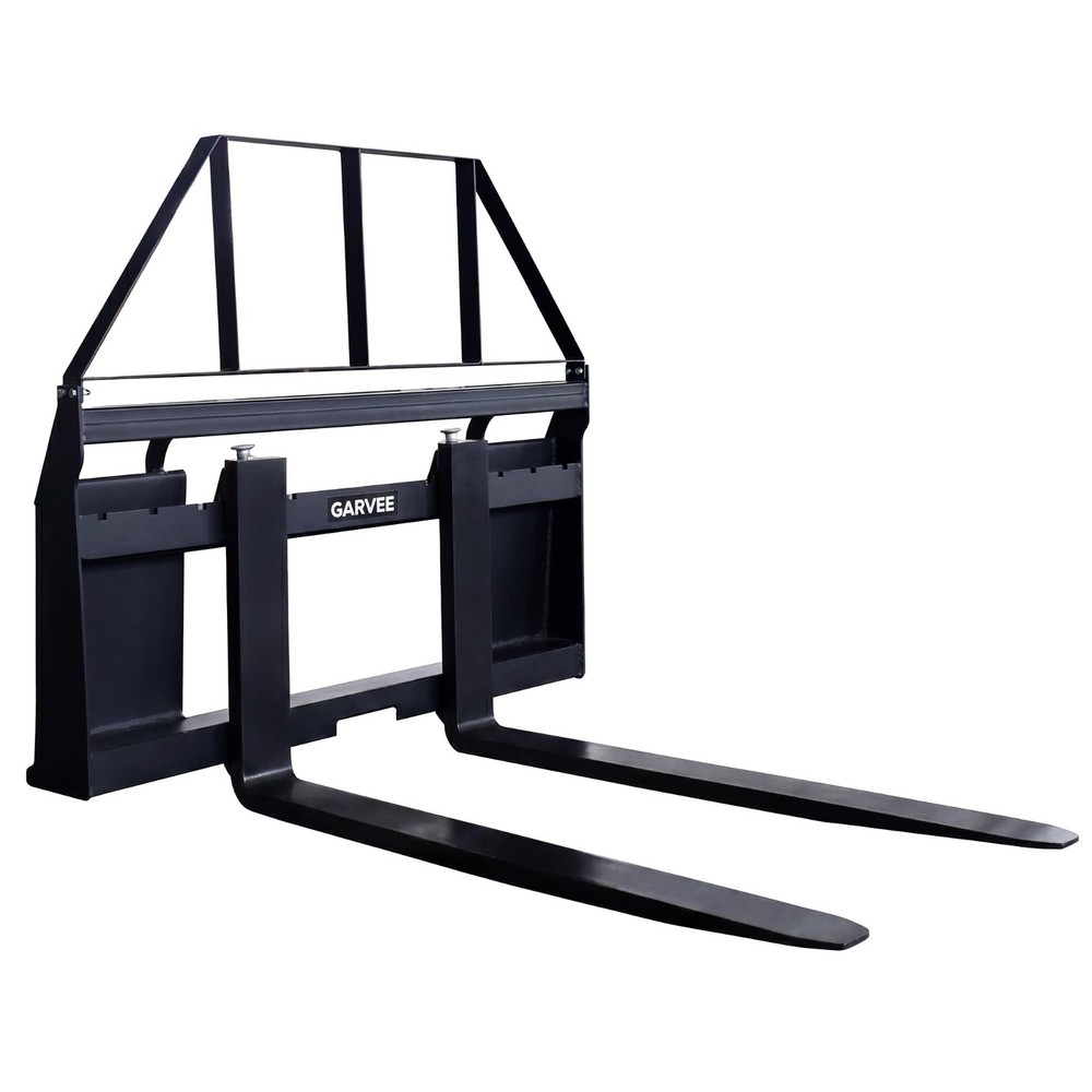 4000lbs Attachments Skid Steer Pallet Fork Frame, 45″ Pallet Fork 48″ Fork Blade