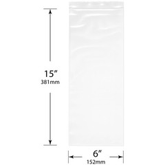Plymor 6″ x 15″, 4 Mil Heavy Duty Zipper Reclosable Plastic Bags