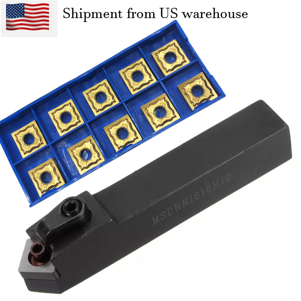 5/8″ Lathe Indexable Carbide Turning Tool Holder MSDNN1616H12 CNC + CNMG120404