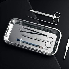 Classic Stainless Steel Tray Set 3 Pack 8.6 Inch Versatile for Bathroom Storage
