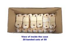 1000- 3 3/4″ x 1 7/8″ Size 3 Manila Inventory Shipping Hang Tags with String
