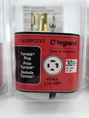 3 Pack LEGRAND NEMA L16-30P/ L1630-PCCV3 TURNLOK PLUGS 30A 3PH 480V 3P 4-WIRE