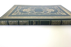 Vtg Hardcover Blank Journal Unlined Peebles Press Unruled Sketch Gold Green