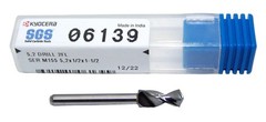 06139 Kyocera SGS 5.20mm Carbide Drill 2 Flute .2047″ Diameter .500″ Flute