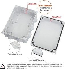 5.9 x 4.3 x 2.8 Inch Junction Box – Durable, Waterproof and Easy to Install