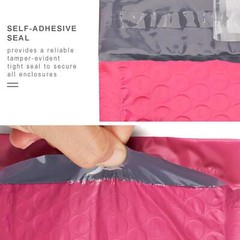 #0 ( Pink ) Poly Bubble Mailers Envelopes Bags 6.5×10 X – Wide CD DVD