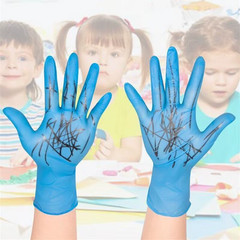 Kids Disposable Nitrile Gloves Children Powder Latex Free Household Cleaning Glo