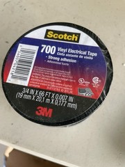 Scotch Vinyl 700 Electrical Tape 6 Rolls Black 3/4-in x 66-ft Commercial Grade