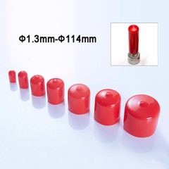 PVC Vinyl Rubber Round End Cap Thread Cover Rod Bar Screws Plastic Tube Protect
