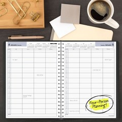 2026 At-A-Glance DayMinder G560-00, 4-Person Daily Appointment Book, 8 x 11″