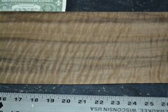 Fumed Curly Beech Raw Wood Veneer Sheet 6.5 x 31 inches 1/42nd thick N5942-95