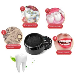 2-Pack Teeth Whitening Charcoal Powder + Bamboo 0.53 Ounce (Pack of 2), Black