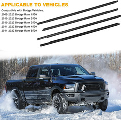 Window Weatherstrip Belt Molding Kit 4PCS for Dodge Ram 1500 2500 3500 Crew Cab