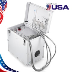 Portable Dental Delivery Unit With Air Compressor Curing Light Ultrasonic Scaler