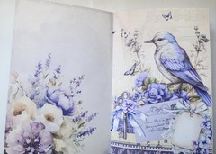 Junk Journal Blank Booklet “LAVENDER DREAMS” Vintage Purples 40pgs
