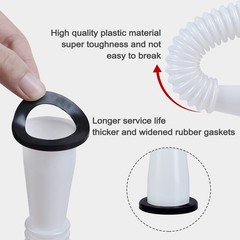 Gas Can Spout Nozzle Replacement Kit White HDPE Fuel Cans Pour Spouts 3 Pcs