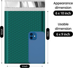 Bubble Mailers 6X10″ 100 Pack Opaque Bubble Mailer Usable Size 6X9″