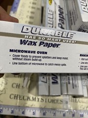 6 PACK Durable Value Waxed Paper / 75-sq. ft. roll / (12”x25yds) Each, Made USA