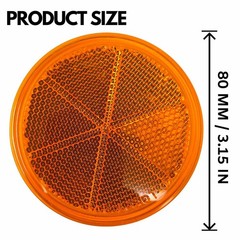 3″ Inch Round White Reflector Adhesive Bike Trailer Truck Boat Mailbox Safety