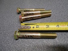 1/2″ x 3-1/2″ Bolt. Grade 8 (Quantity 4) Capscrew Hex Head Bolt. Coarse #13. NOS