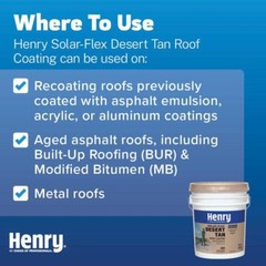 Henry 288 Solar-Flex Tan Acrylic Elastomeric Reflective Roof Coating 4.75 Gal