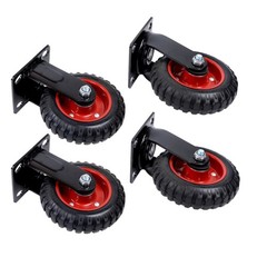 4 Pack 6 Inch Heavy Duty Caster Wheels Fixed Caster Wheels Swivel Caster Wheels