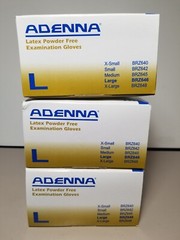 Adenna Latex Powder Free Examination Gloves Size Large 3 Boxes