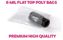 100 Pack Multiple Sizes Clear Poly Bags 6Mil Flat Open Top Plastic Packaging