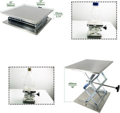 (R) Lab Jack Lift Scissor Table Stainless Steel 12″X12″X18″ Max Load 55 Lbs/25Kg