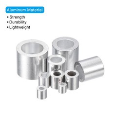 220 x Aluminum Crimping Wire Rope Stop Sleeve 9 Sizes Round Ferrule