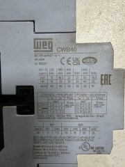 WEG CWB40 IEC Contactor 40amp 440V AC Coil