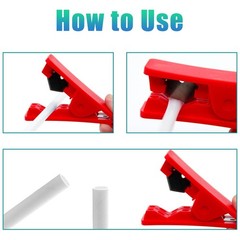 Litoexpe 3pcs PTFE Plastic Tubing Cutter, Red Pipe Cutter, Square Tubing Hose…