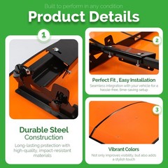 Sun Shield Tuff Top Tractor Canopy For ROPS 48-3/8″ X 48-3/8″ – Orange