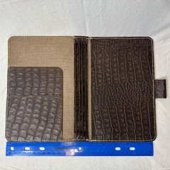 Planner Perfect Brand Traveler’s Notebook – Dark Brown Alligator Skin