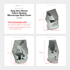Microscope Dust Cover (Small) Grey Fabric, Opaque, BoliOptics MA02023101