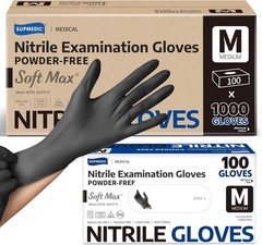 Medical Soft Max Nitrile Exam Gloves, 1000Pcs Latex-Free Powder-Free Food Saf…