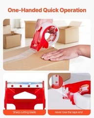 Clear Packing, 3 Inches Core, 6 Rolls 1.88 Inches X 65 Yards Packing Tape with