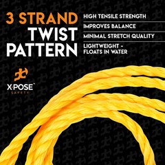 1200 ft Twisted Polypropylene Rope – 3/8″ – Yellow Floating Poly Pro Cord