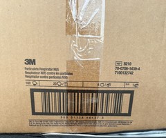 3M 8210 N95 Particulate Respirator, 1 Case, 8 Box/Case EXP 08/2026
