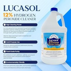 Lucasol Food Grade Hydrogen Peroxide 12% Percent – 1 Gallon (128 Fl Oz)