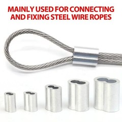 Double Hole Wire Rope Crimp Sleeves M1.5-M4 Aluminum Cable Ferrules