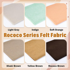 6 Rolls 12″X35″ 1.4Mm Thick Soft Felt Fabric Sheet 6 Assorted Rococo Series Colo