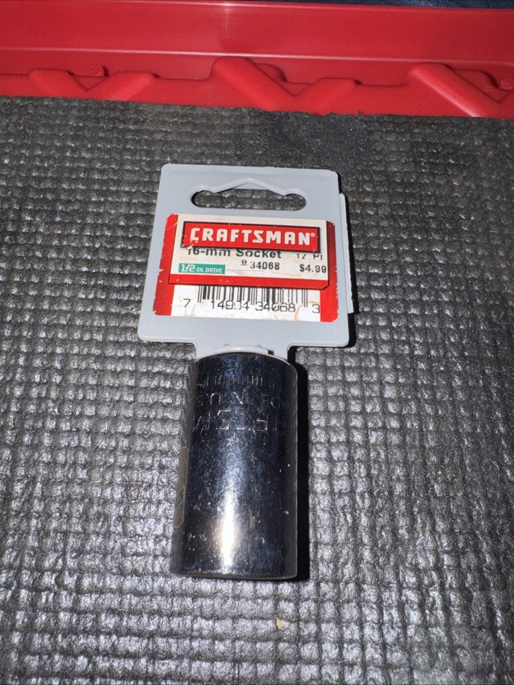 $15 Socket Sears Craftsman 34068 16mm 12pt Easy Read 1/2″ Drive Made USA Nos G2D