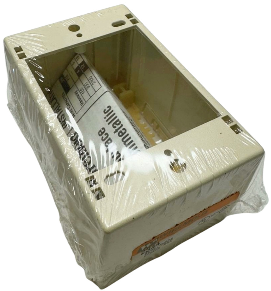 Wiremold 2344 Ivory 1-Gang Sure-Snap Extra Deep Device Box *Free Shipping*