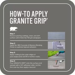 1 Gal. Gray Granite Grip Decorative Flat Interior/Exterior Concrete Floor Coatin