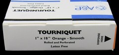 NEW 50-PACK ASP Medical Disposable Tourniquets 1″ x 18″ ORANGE Smooth Rolled +++