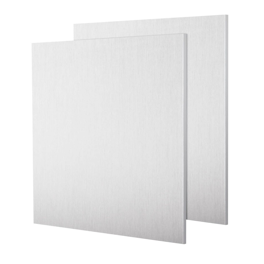 2 Pcs 6061 T6 Flat Plain Aluminum Sheet Metal Plate Finely Polished 6x6x0.236