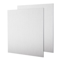 2 Pcs 6061 T6 Flat Plain Aluminum Sheet Metal Plate Finely Polished 6x6x0.236